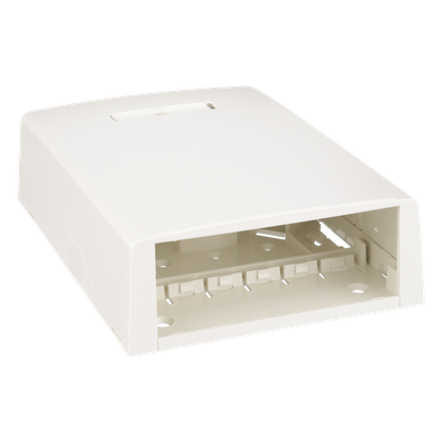 PANDUIT CBXF12IW-AY - Caja de Montaje en Superficie / 12 Puertos Mini-Com / Almacenamiento 24 m (78.7 ft) de Fibra / ABS RoHS / 120 x | SIERRA STORE
