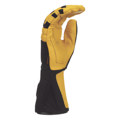 Guantes de Trabajo para Liniero / Cuero Blando / Nudillos Acolchados Doble Fila / Neopreno 4'' (102 mm) / Talla Grande | SIERRA STORE