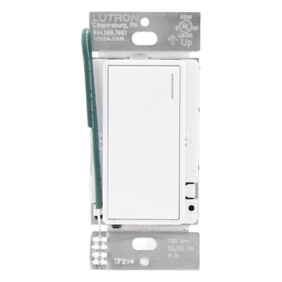 Interruptor Táctil On/Off / 8 A Iluminación / 5.8 A (¼ HP) Motor / Control RadioRA 3 / Cable Neutro Requerido / Acabado Satinado Nieve | SIERRA STORE