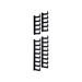 PANDUIT XGL-FMS42B - Kit de Administración de Cables / 42 UR / Dedos 100 mm / Altura 1865 mm (6.1 ft) / Ancho 25 mm / Color Negro | SIERRA STORE
