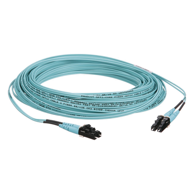 PANDUIT FX2ERLNLNSNM015 - Jumper de Fibra Óptica / OM3 50/125 / LC-LC Dúplex / OFNR Riser / Aqua / 15 m (49.21 pies) | SIERRA STORE