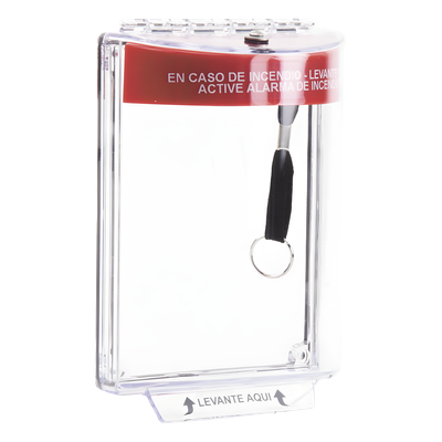 Cubierta Protectora Universal / IP56 / Policarbonato UV / Montaje Superficial / Espaciador Dual Canal / Texto Incendio Español | SIERRA STORE