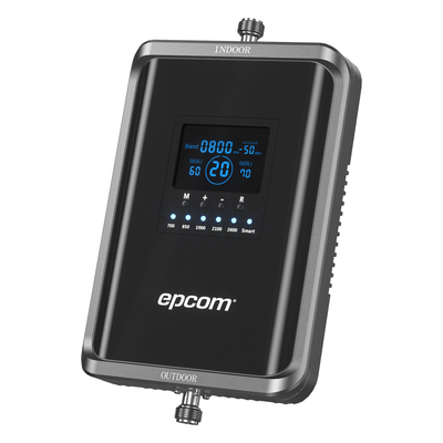 EPCOM EP-5G-PBS-V2 - Amplificador Celular 5G / Penta Banda 700-2600 MHz / 70 dB Ganancia / Cobertura 600 m² (6458.3 ft²) / 2G 3G 4G 5G | SIERRA STORE