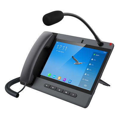 Teléfono IP Android / 20 Líneas SIP / Pantalla Táctil 10.1' / Wi-Fi Dual / Bluetooth / PoE / Puertos Gigabit / Video H.264 | SIERRA STORE