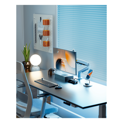 Brazo Ajustable para Monitor / 17" a 30" / Capacidad 9 kg / Rotación 360° / Inclinación +85° a -30° / Giro 180° / Resorte de Gas / | SIERRA STORE