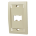 PANDUIT CFPE2EIY - Placa de Pared Vertical / 2 Puertos Mini-Com / Espacios para Etiquetas / Perfil Elevado / Marfil | SIERRA STORE