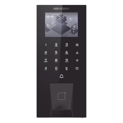 HIKVISION DS-K1T807MBFWX-E1 - Terminal de Control de Acceso Biométrico / Huella + Tarjeta M1 + PIN + Bluetooth / 5,000 Huellas / | SIERRA STORE