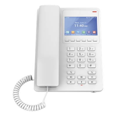 Teléfono IP Hotelero / Pantalla LCD Color / 2 Líneas SIP / Wi-Fi 6 / Códec Opus / 3 Vías Conferencia | SIERRA STORE