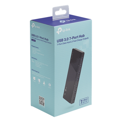 HUB USB 3.0 / 7 Puertos / Transferencia 5 Gbps / Alimentación 12V/2A / 165 x 65.5 x 17.5 mm (6.5 x 2.6 x 0.7 in) | SIERRA STORE