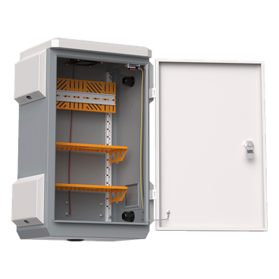 Gabinete Exterior IP55 / Acero SPCC 680 x 480 x 315 mm / Rieles DIN / 4 Placas Laterales / Microswitch | SIERRA STORE