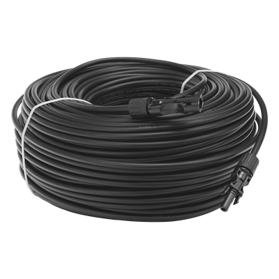 Cable Fotovoltaico 100 m, Negro, Calibre 10 AWG con Terminales MC4 en Ambos Extremos | SIERRA STORE