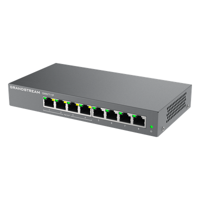 Switch Administrable Capa 2 Lite / 8 Puertos Gigabit / 4 Puertos PoE+ / 32 VLAN / QoS / GDMS Cloud / Montaje Pared y Escritorio | SIERRA STORE