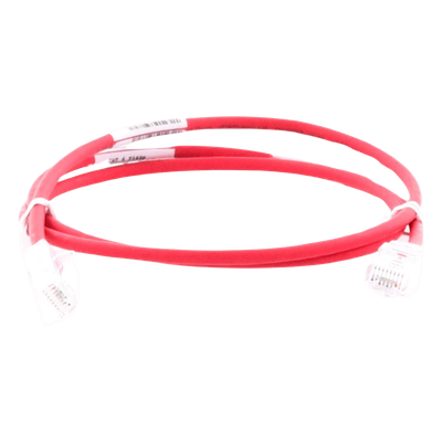 PANDUIT UTP28SP2RD - Cable de Parcheo Cat6 / UTP 28AWG Diámetro Reducido / 0.61m (2 Pies) / Rojo / LSZH-CM / PoE++ | SIERRA STORE