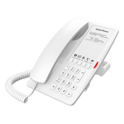 Teléfono IP Hotelero / 2 Líneas SIP / 5 Teclas Programables / Puerto USB-A 5V/2A / PoE 802.3af / Audio HD Manos Libres | SIERRA STORE