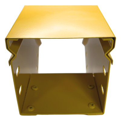 Curva Vertical Exterior / 45° / 4" x 4" / Radio 8" / Aluminio / Epóxica Amarilla | SIERRA STORE