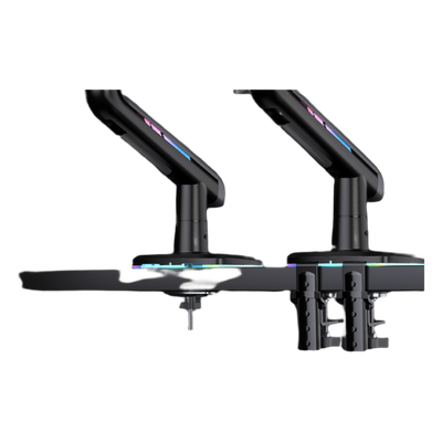Soporte Mecánico para Monitor / 32" a 60" / Carga 2-20 kg (4.4-44 lbs) / VESA 75x75 y 100x100 mm / Iluminación RGB / Resorte de Alta | SIERRA STORE