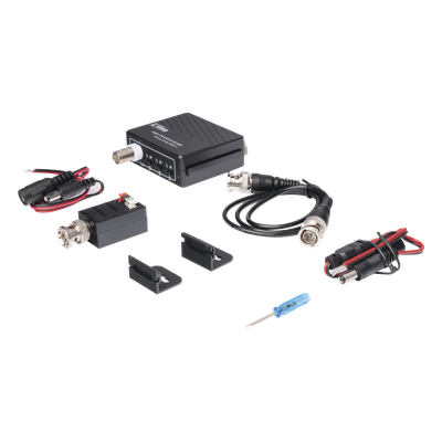 Kit de transmisión de video / 400 m (1312 ft) / 2 MP / HD-TVI HD-CVI AHD CVBS / Activo+Activo / Protección grado III | SIERRA STORE