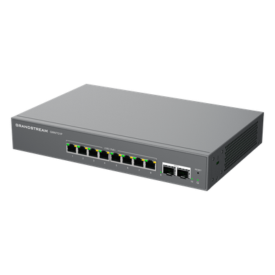 Switch L2 Lite Administrable de 10 Puertos / 8 Puertos Ethernet 2.5 Gbps / 2 Puertos SFP+ 10 Gbps / PoE+ 802.3af/at / VLAN 802.1Q / | SIERRA STORE