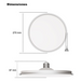 Foco LED Plafón / 38W / 3300 lm / IP20 / E27 / 6500K / 140° / 270 mm Ø | SIERRA STORE