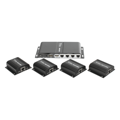 Kit Divisor y Extensor HDMI (Extender Splitter)  / Divide 1 Fuente HDMI a 4 Pantallas / Extiende la señal HDMI hasta 40 m / Resolución | SIERRA STORE