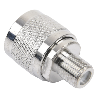 Adaptador Coaxial RF / N Macho a F Hembra / Montaje en Línea / Bronce Niquelado / Contacto Oro / Teflón / -20℃ a 80℃ | SIERRA STORE