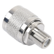 Adaptador Coaxial RF / N Macho a F Hembra / Montaje en Línea / Bronce Niquelado / Contacto Oro / Teflón / -20℃ a 80℃ | SIERRA STORE