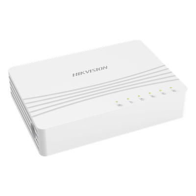 HIKVISION DS-3E0505D-E - Switch Gigabit No Administrable de Escritorio con 5 puertos 10 / 100 / 1000 Mbps / Diseño Compacto y Estetico | SIERRA STORE
