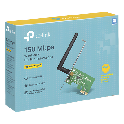 Adaptador Inalámbrico PCI Express / 150 Mbps / Banda 2.4 GHz / Antena Desmontable 2 dBi / IEEE 802.11n/g/b | SIERRA STORE