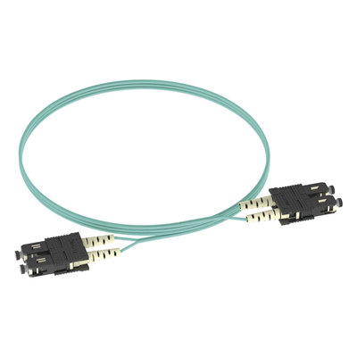 PANDUIT FX23RSNSNSNM003 - Jumper de Fibra Óptica / Multimodo OM3 50/125 / SC-SC Duplex / OFNR Riser / Aqua / 3 m (9.84 ft) | SIERRA STORE