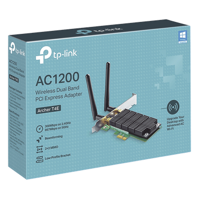 Adaptador PCI Express Wi-Fi / Doble Banda AC1200 / 2.4 y 5 GHz / 2x2 MU-MIMO / Antenas Desmontables 2 dBi / Perfil Bajo y Completo | SIERRA STORE