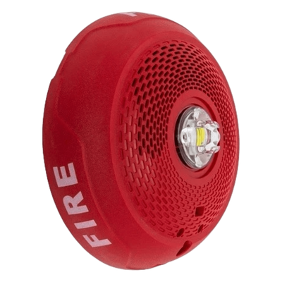 Bocina con Lámpara Estroboscópica LED / Montaje en Techo / Lente Rojo / Candela Seleccionable / 25-70.7 VRMS / 1/4-2 W | SIERRA STORE