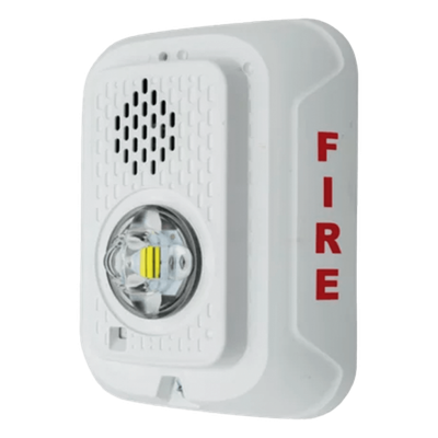 Sirena con Estrobo LED / Montaje en Pared / 2 Hilos / Candela Seleccionable 15-185 cd / Compatible SpectrAlert | SIERRA STORE