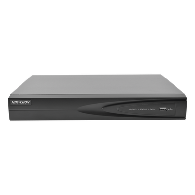HIKVISION DS-7604NI-K1/4P(C) - NVR 8 Megapixel (4K) / 4 canales IP / Soporta Cámaras con AcuSense / 1 Bahía de Disco Duro / 4 Puertos | SIERRA STORE
