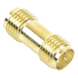 Adaptador Coaxial RF / SMA Hembra Inverso a SMA Hembra Inverso / Montaje en Línea / Cuerpo Bronce con Oro / Aislante Teflón | SIERRA STORE