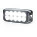 Luz LED de Advertencia / Montaje Superficial / 5 x 2" / 10 LED / Rojo/Claro / 12-24 V / Bisel Cromado | SIERRA STORE