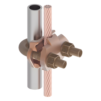 Conector Mecánico para Cable / 1/0 AWG a 250 KCMIL / Paralelo o 90° / Tubo 3/8" o Varilla 5/8" - 3/4" / Torque 240 lb-in / UL467 | SIERRA STORE
