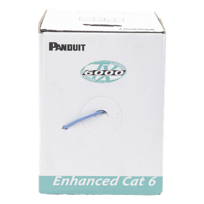 PANDUIT PUC6004BU-ME - Cable UTP / Categoría 6 Mejorado / 305 m (1000 ft) / 23 AWG / PVC CM / 4 Pares / 250 MHz / PoE+ | SIERRA STORE