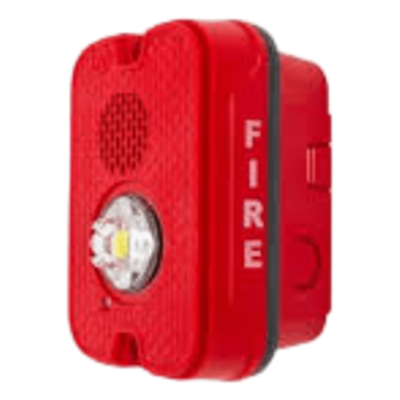 Sirena Estroboscópica LED / 2 Hilos / Montaje en Pared / 16 a 24 Vcd / Candela Seleccionable / Exterior / Rojo | SIERRA STORE