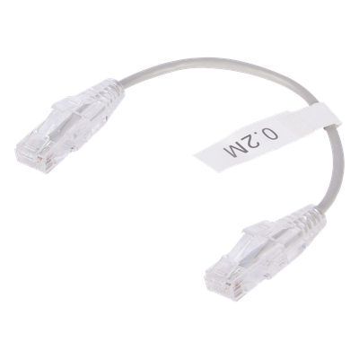 LINKEDPRO BY EPCOM LP-UT6-020-GY28 - Cable de Parcheo Slim UTP Cat6 / 20 cm (0.66 ft) / 28 AWG / Conectores RJ45 Chapados en Oro / Gris | SIERRA STORE