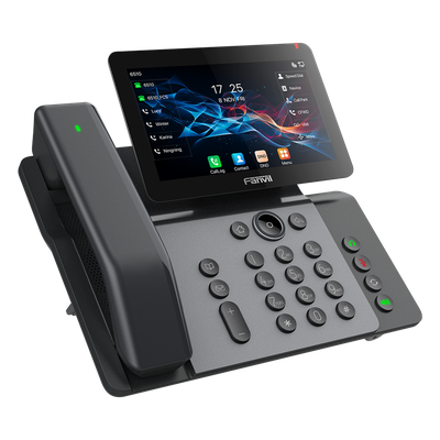 Teléfono IP Ejecutivo / 20 Líneas SIP / Pantalla Táctil IPS 7" / Wi-Fi 6 / Bluetooth 5.4 / Handset Inalámbrico / PoE / Gigabit Dual | SIERRA STORE
