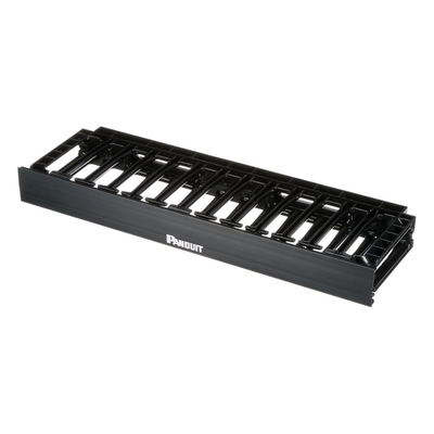 PANDUIT NMF1 - Organizador de Cables Horizontal / Alta Densidad / 1UR / 19in / Frontal Único / ABS | SIERRA STORE