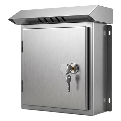 Gabinete para Exteriores de Acero Inoxidable SUS201 / Cilindrico con Techo Inclinado / Ø305 x 195 x 315 mm (12.0 x 7.7 x 12.4 in) / | SIERRA STORE
