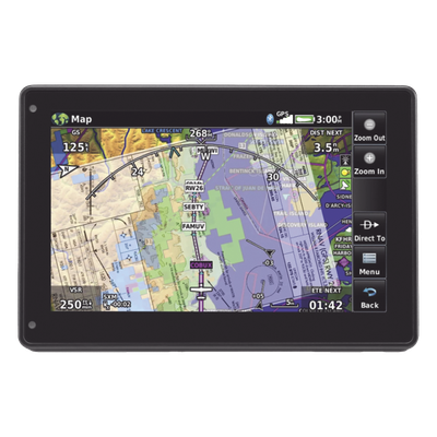 Navegador portátil aeronáutico / Pantalla táctil 7' / Visión 3D / Receptor SBAS/WAAS/GLONASS / Tráfico aéreo / 4 horas batería | SIERRA STORE