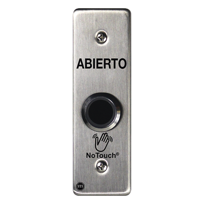 Botón de Salida NoTouch / Sensor IR / Acero Inoxidable 304 / Contacto Seco / LED Dual / Montaje Delgado 0.26" | SIERRA STORE