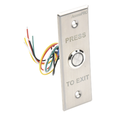 ACCESSPRO ACCESS40 - Botón de Salida / Contactos NO-COM-NC / IP65 / Aro Iluminado / 12 VCC / 115x40x29 mm | SIERRA STORE