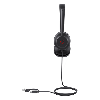 Diadema Alámbrica USB / Cancelación de Ruido 60% / Altavoz 35 mm / USB-C/A Dual / Luz de Ocupado / Brazo Ajustable 300° | SIERRA STORE