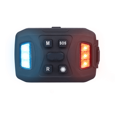 Luz de Advertencia Múltiple / 26 LEDs Rojo Azul Blanco / Recargable 1200 mAh / IP67 / Base Magnética | SIERRA STORE