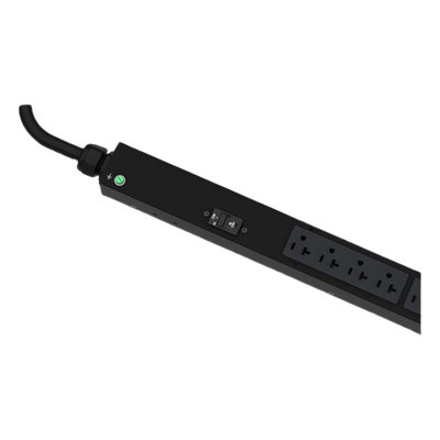 PANDUIT P24D23G - PDU Monitoreable / 24 Salidas NEMA 5-20R / Entrada NEMA L5-30P / 120 Vca / 30 Amp / Instalación Vertical / Cable 3 m | SIERRA STORE