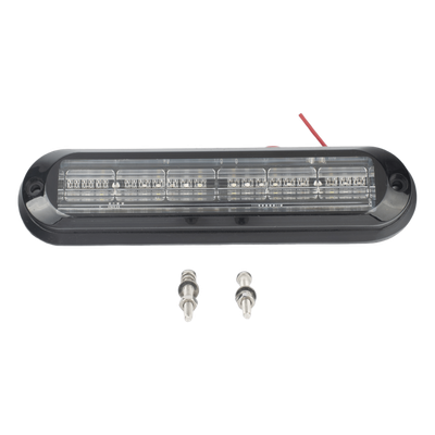 Luz Auxiliar Ultra Brillante / 18 LEDs 3W / IP67 / Rojo/Azul/Ambar / 142.6x36x14mm / 10-30VDC / 0.47x0.12x0.05ft | SIERRA STORE