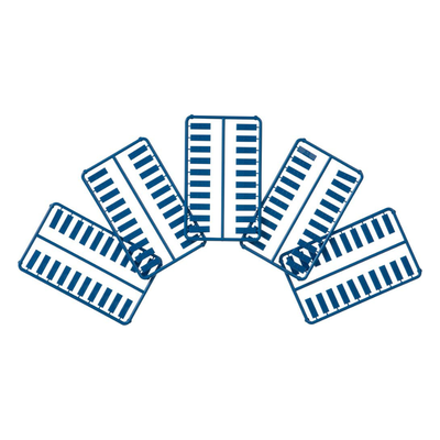 PANDUIT CIDBU-C - Iconos de Datos / Mini-Com / 14.2 mm Ancho / 2 mm Profundidad / 4.6 mm Altura / ABS / Paquete 100 / Azul | SIERRA STORE